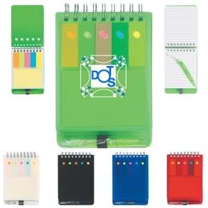Spiral Jotter with Sticky Notes, Flags & Pen 