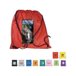 Olympian Nylon Drawstring Backpack - Full Color 