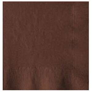 Colored 2-Ply Beverage Napkins - Foil Imprint Brown, Chocolate