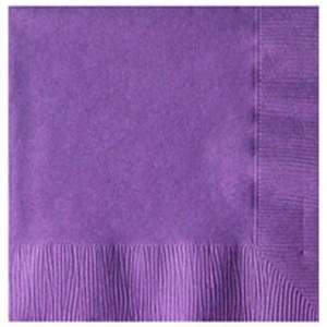 Colored 2-Ply Beverage Napkins - Foil Imprint Purple