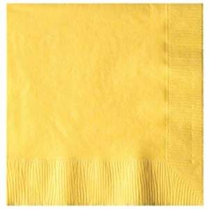 Colored 2-Ply Beverage Napkins - Foil Imprint Sun Gold