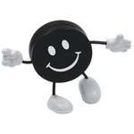Promotional Stick Figure Stress Balls - Hockey Puck Figure Stress Ball