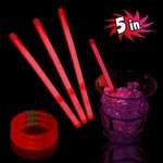 Custom Bar Accessories - 5" Red Glow Stick or Napkin Ring