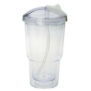 16 oz. Double Wall Travel Tumbler with Straw 
