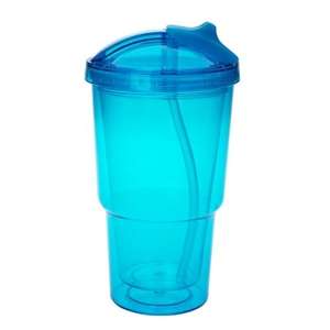 16 oz. Double Wall Travel Tumbler with Straw 