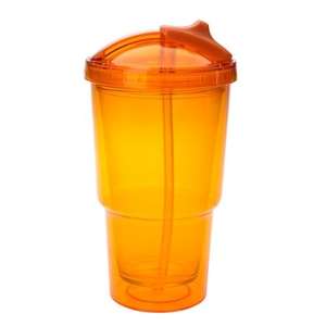 16 oz. Double Wall Travel Tumbler with Straw 