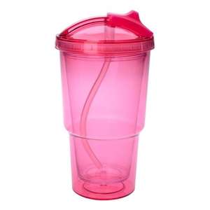 16 oz. Double Wall Travel Tumbler with Straw 