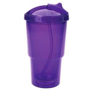 16 oz. Double Wall Travel Tumbler with Straw 