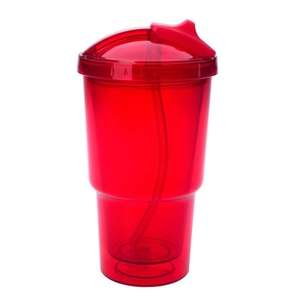 16 oz. Double Wall Travel Tumbler with Straw 