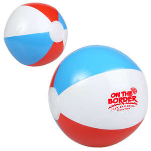 Custom Promotional 10" Red, White and Blue Beach Ball