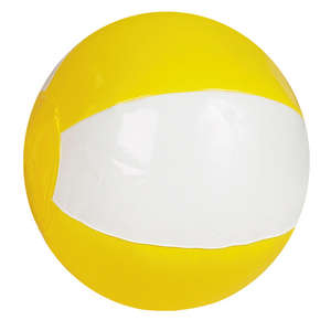 16" 2-Tone Beach Ball White/Yellow