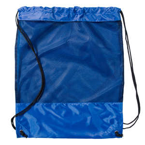 Mesh Panel Drawstring Backpack Blue, Reflex