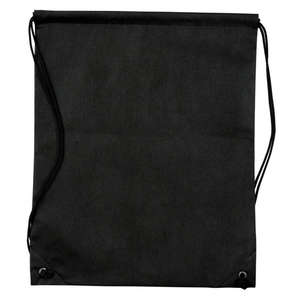 Nonwoven Drawstring Cinch-Up Backpack Black