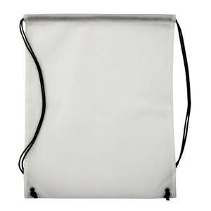 Nonwoven Drawstring Cinch-Up Backpack White