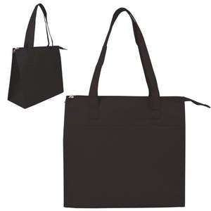 Insulated Triangle Nonwoven Shopper Black