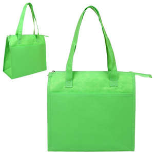 Insulated Triangle Nonwoven Shopper Green, Lime