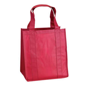 Atlas Nonwoven Grocery Tote Burgundy