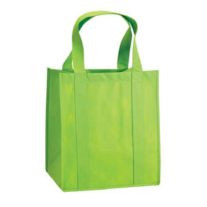 Atlas Nonwoven Grocery Tote Green, Lime