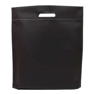 Die Cut Handle Tradeshow Nonwoven Tote Black