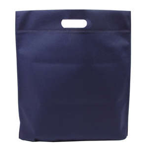 Die Cut Handle Tradeshow Nonwoven Tote Blue, Navy