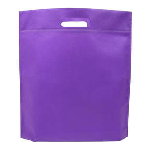 Die Cut Handle Tradeshow Nonwoven Tote Purple
