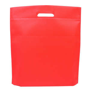 Die Cut Handle Tradeshow Nonwoven Tote Red