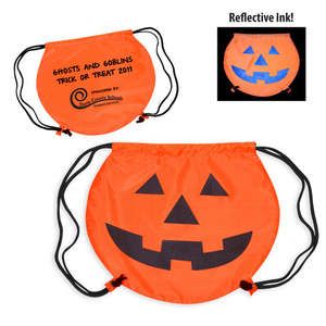 Custom Promotional PartyTime Pumpkin Drawstring Backpack