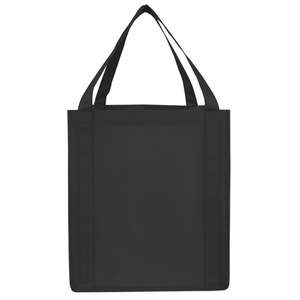 Saturn Jumbo Nonwoven Grocery Tote Black
