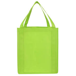 Saturn Jumbo Nonwoven Grocery Tote Green, Lime