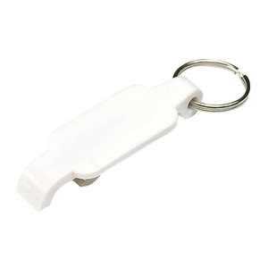 Bottle Opener Key Chain White