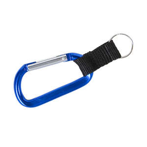 Custom Promotional Carabiner with Strap and Split Ring