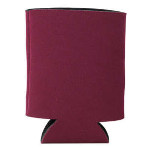 Folding Can Cooler Sleeve Burgundy/Black