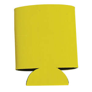 Folding Can Cooler Sleeve Yellow/White