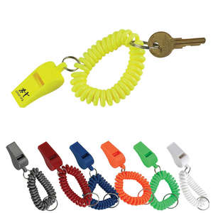 Whistle Key Chain with Coil