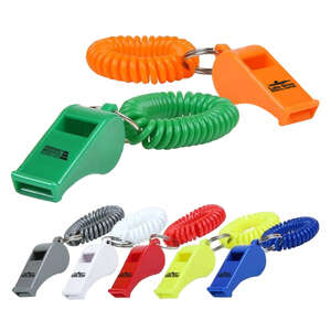 Custom Promotional Whistle Key Chain with Coil