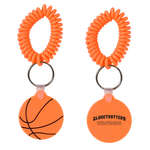 Promotional Keychains & Key Tags - Basketball Key Chain with Coil
