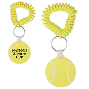 Custom Promotional Tennis Key Chain with Coil