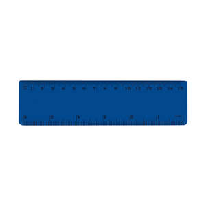 6" Plastic Ruler Blue
