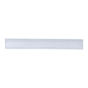 12" Plastic Ruler White