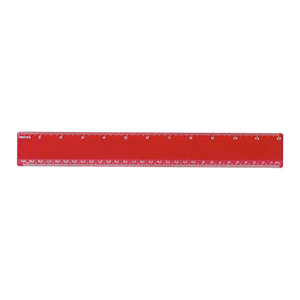 12" Plastic Ruler Red