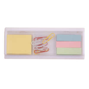 Sticky Note and Paper Clip Ruler Case Clear