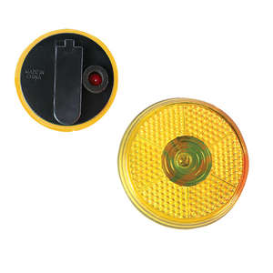 Round Flashing Button Yellow