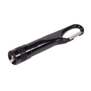 Mini Metal Carabiner Flashlight Black