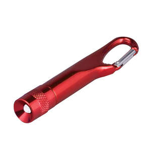 Mini Metal Carabiner Flashlight Red