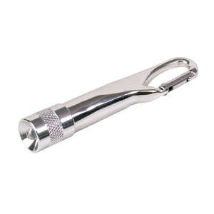 Mini Metal Carabiner Flashlight Silver