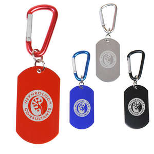 Custom Promotional Dog Tag on Carabiner