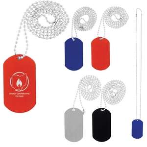 Custom Promotional Dog Tag on Bead Chain