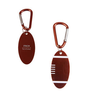 Aluminum Dog Tag Key Chain - Football