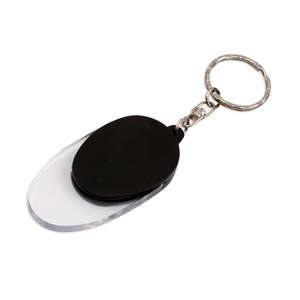 Light Up Button Key Chain Black