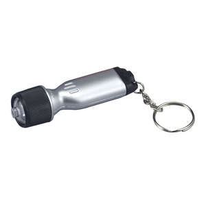 Mini Flashlight Tool Key Chain Silver